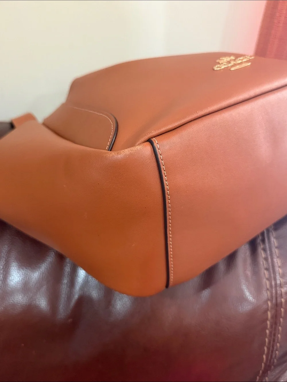‼️Coach Hadley Turnlock Leather Shoulder  Bag Tote